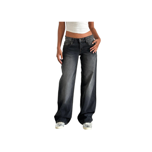 Viva Sleek High Waist Wide-Leg Boyfriend Jeans – Casual Y2K Street Style Denim
