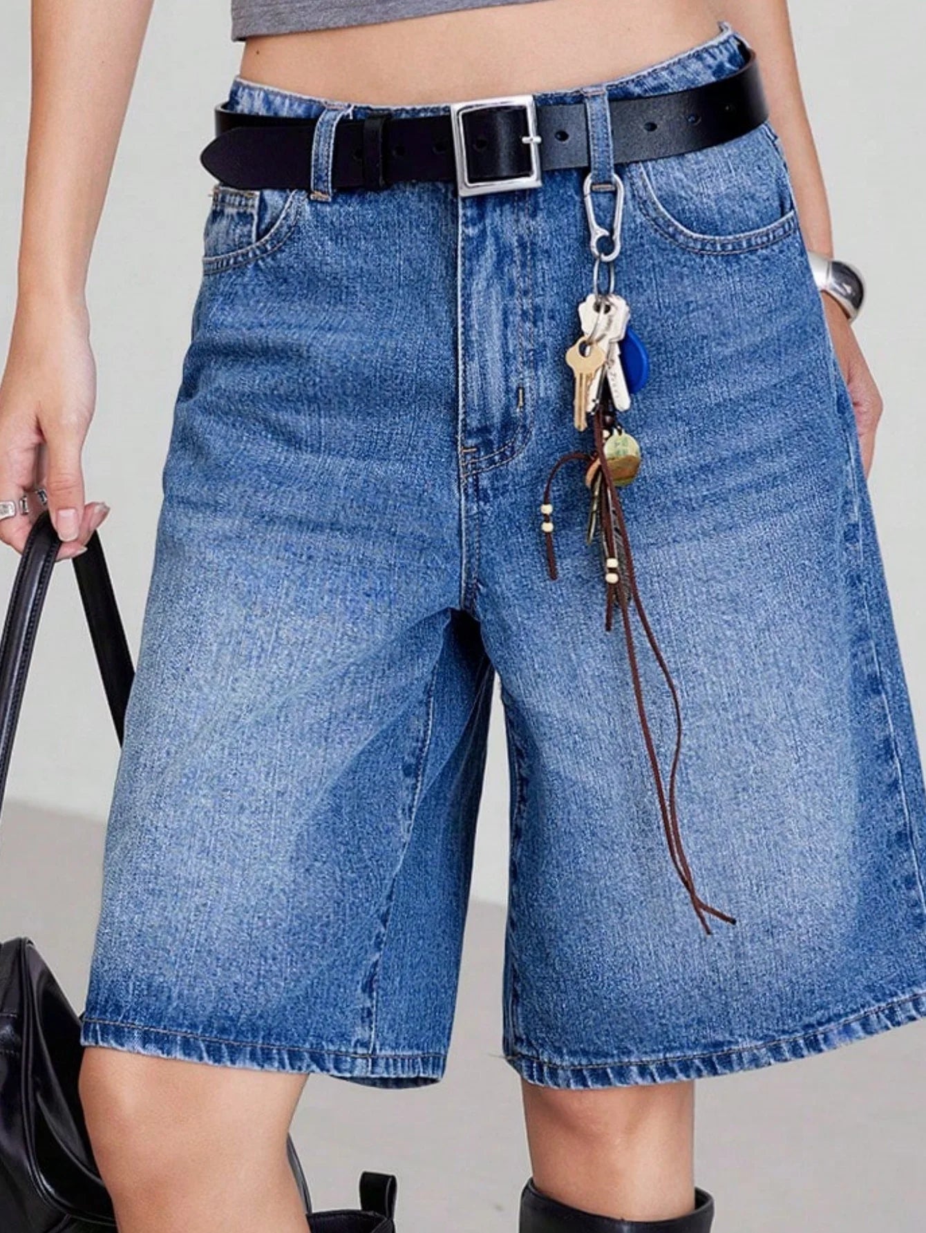 American Retro Style Five-Piece Denim Shorts for Women – Summer Spring 2025 Collection