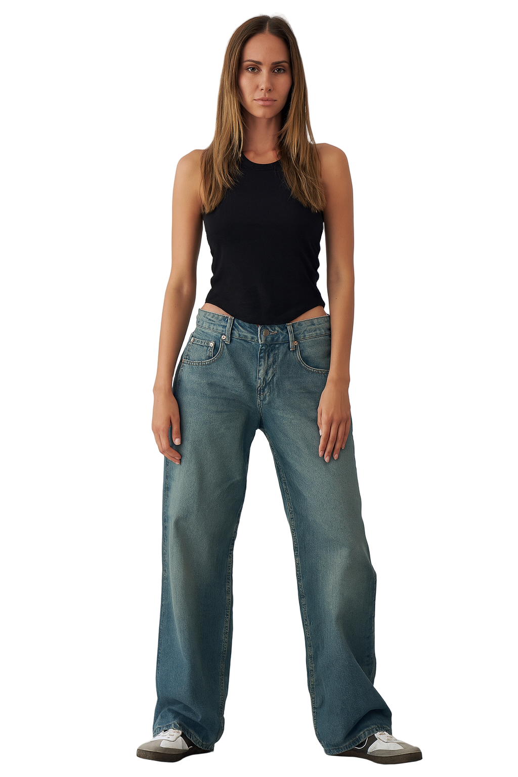 Viva Sleek High Waist Wide-Leg Boyfriend Jeans – Casual Y2K Street Style Denim