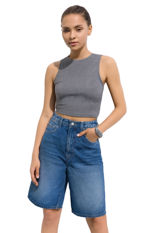 American Retro Style Five-Piece Denim Shorts for Women – Summer Spring 2025 Collection