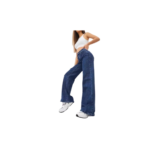 High Waist Wide Leg American Style Summer Casual Women's Jeans – Floor Length Design