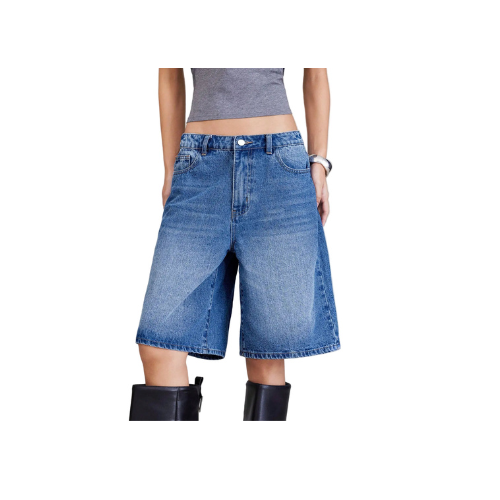 American Retro Style Five-Piece Denim Shorts for Women – Summer Spring 2025 Collection