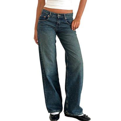 Viva Sleek High Waist Wide-Leg Boyfriend Jeans – Casual Y2K Street Style Denim