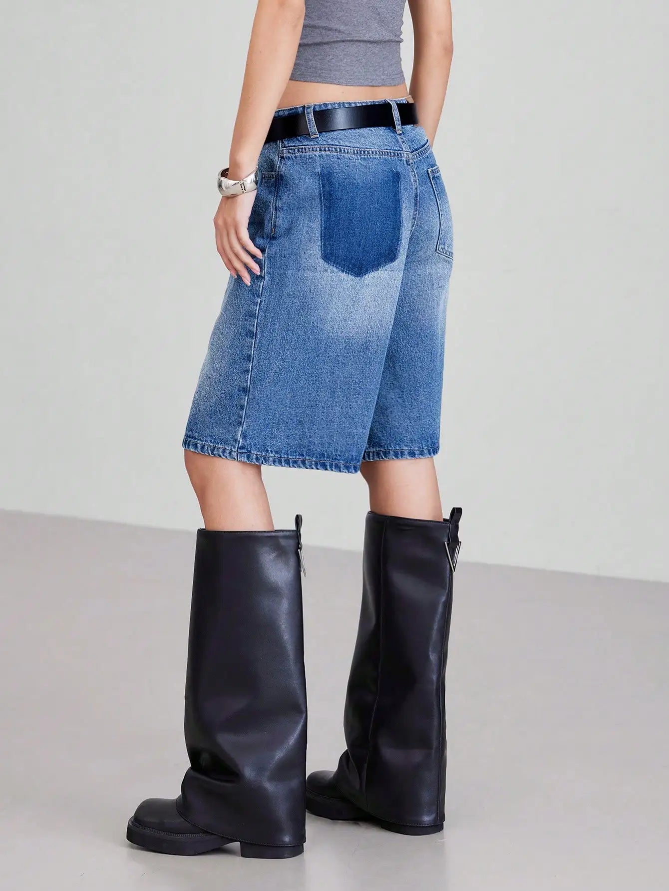 American Retro Style Five-Piece Denim Shorts for Women – Summer Spring 2025 Collection