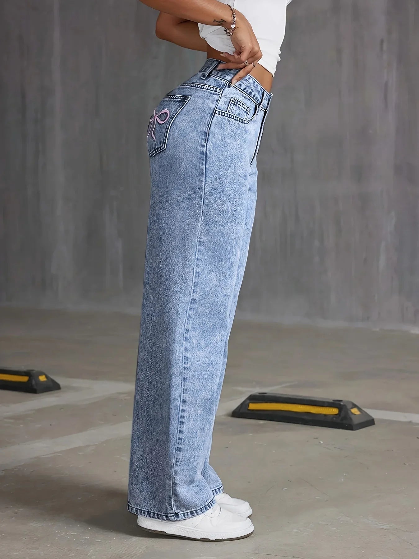 Wide Leg Jeans with Back Tie — A Feminine and Modern Touch for Your Look  —  vivasleek
