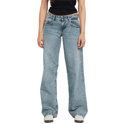 Viva Sleek High Waist Wide-Leg Boyfriend Jeans – Casual Y2K Street Style Denim